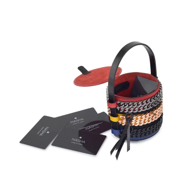 Nasha Mekraksavanich Baby Pinto Play | Primary Chain - Nasha Multicolour - Architectural Luxury Bag at Luxury Shoes 