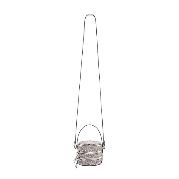 Nasha Mekraksavanich Baby Pinto Play | Silver Crystal - Nasha Silver - Architectural Luxury Bag at Luxury Shoes 