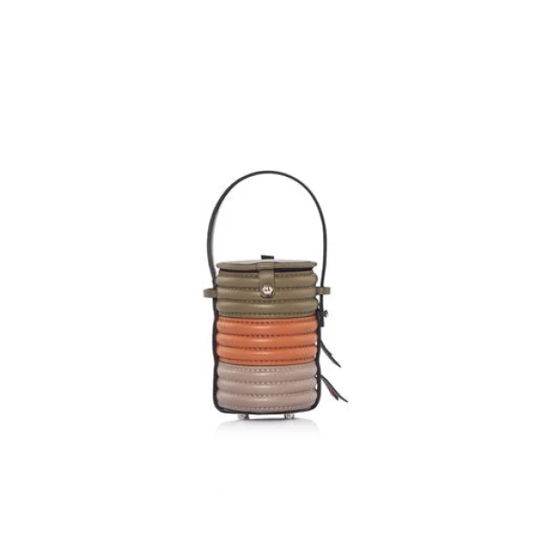 Nasha Mekraksavanich Baby Pinto Roll | Tangerine - Nasha Multicolour - Architectural Luxury Bag at Luxury Shoes 