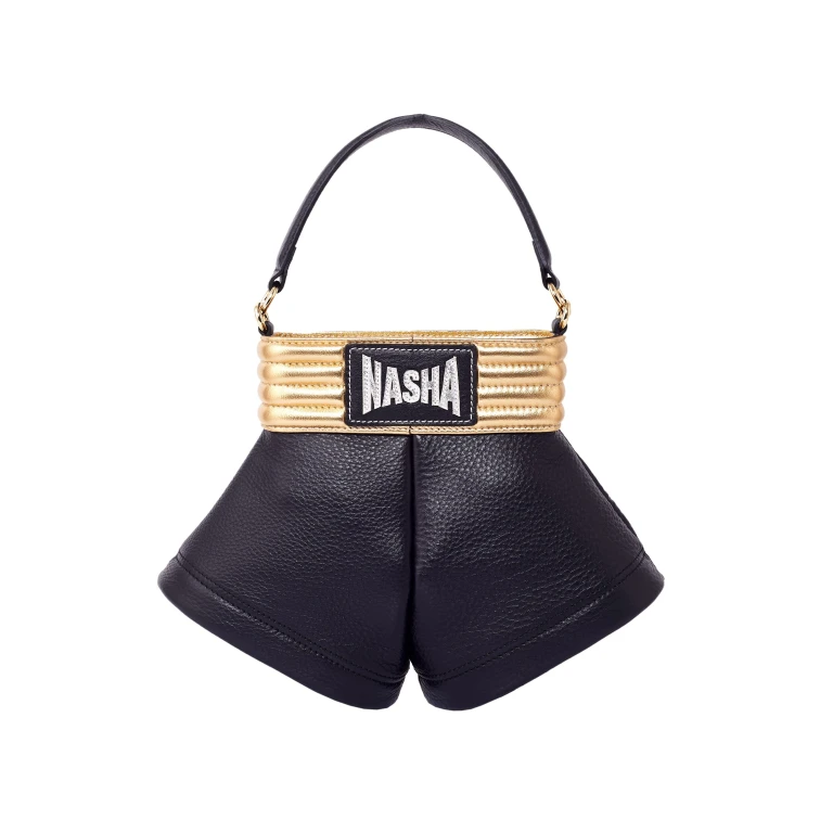 Nasha Mekraksavanich Boxer Shorts L | Shiny Gold&Black - Nasha Black - Architectural Luxury Bag at Luxury Shoes 