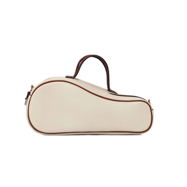 Nasha Mekraksavanich Mini Tennis Court |White Brown (Pre Order 7-10 Days) - Nasha White - Architectural Luxury Bag at Luxury Shoes 