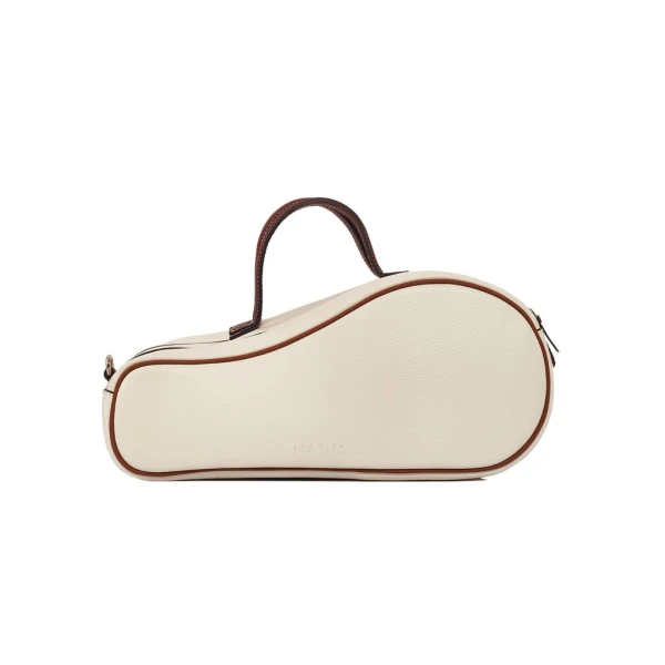 Nasha Mekraksavanich Mini Tennis Court |White Brown (Pre Order 7-10 Days) - Nasha White - Architectural Luxury Bag at Luxury Shoes 