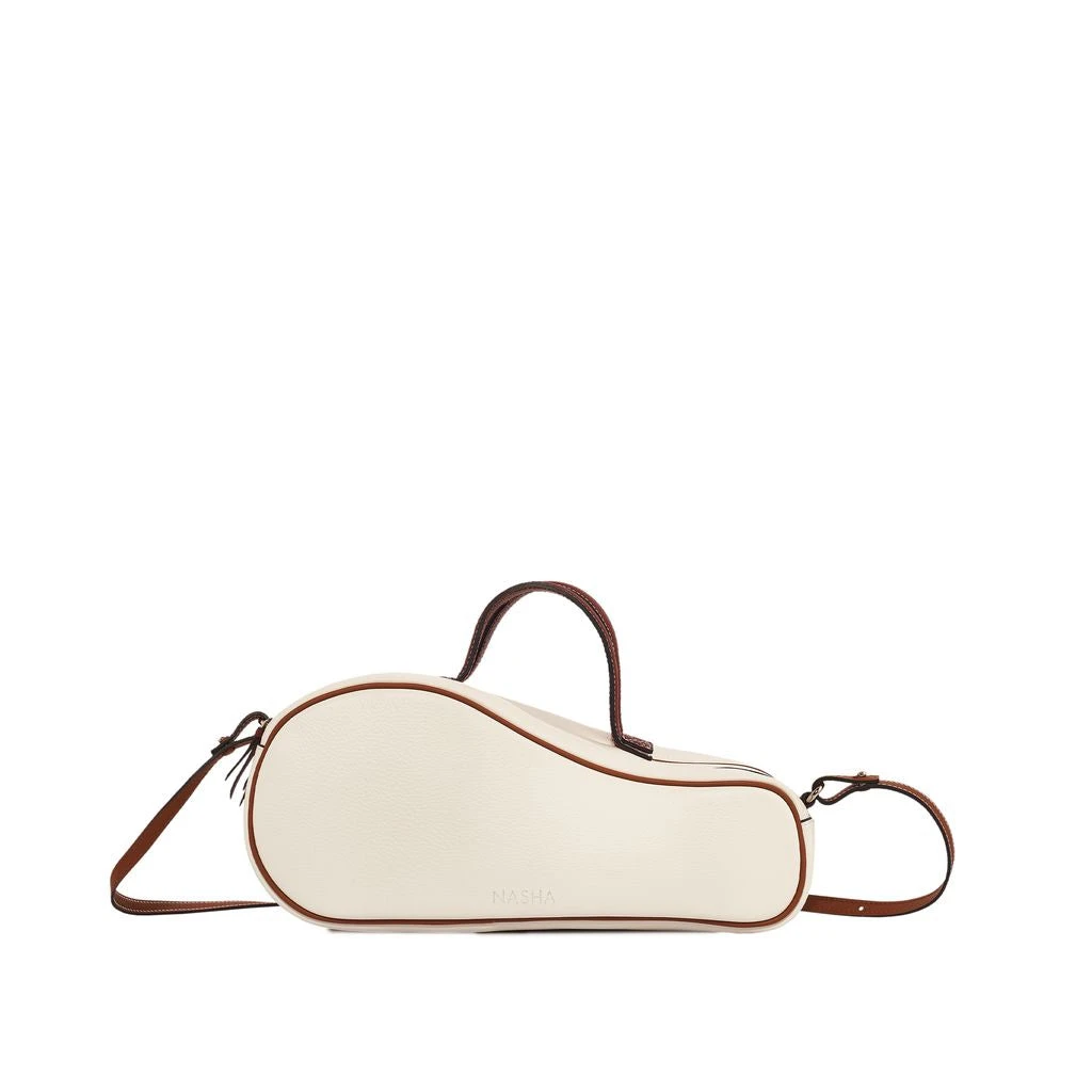 Nasha Mekraksavanich Mini Tennis Court |White Brown (Pre Order 7-10 Days) - Nasha White - Architectural Luxury Bag at Luxury Shoes Nasha Mekraksavanich Mini Tennis Court |White Brown (Pre Order 7-10 Days) - Nasha White - Architectural Luxury Bag at Luxury Shoes
