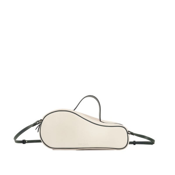 Nasha Mekraksavanich Mini Tennis Court | White Green - Nasha White - Architectural Luxury Bag at Luxury Shoes 