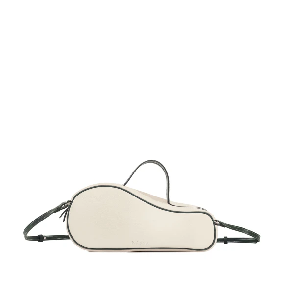 Nasha Mekraksavanich Mini Tennis Court | White Green - Nasha White - Architectural Luxury Bag at Luxury Shoes 