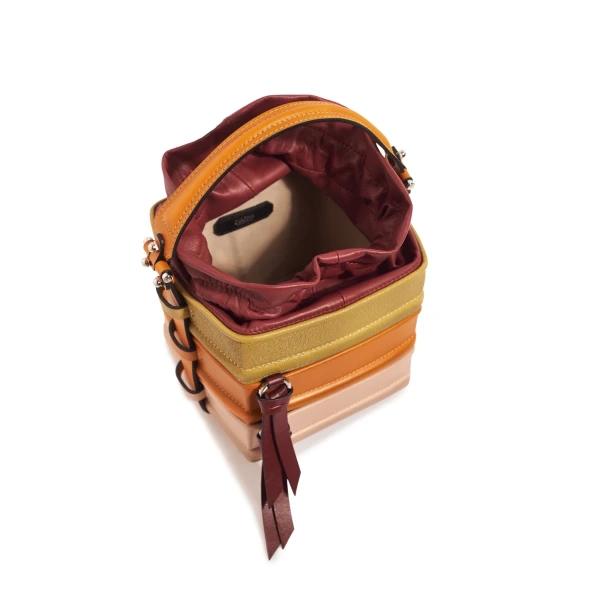 Nasha Mekraksavanich Pinto Cube (L) | Grape - Nasha Multicolour - Architectural Luxury Bag at Luxury Shoes 