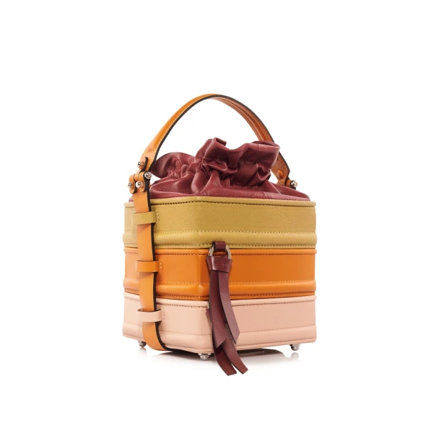 Nasha Mekraksavanich Pinto Cube (L) | Grape - Nasha Multicolour - Architectural Luxury Bag at Luxury Shoes 