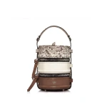Nasha Mekraksavanich Pinto Exotic | Almond - Nasha Multicolour - Architectural Luxury Bag at Luxury Shoes 