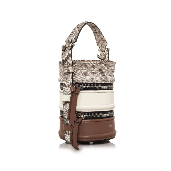 Nasha Mekraksavanich Pinto Exotic | Almond - Nasha Multicolour - Architectural Luxury Bag at Luxury Shoes 