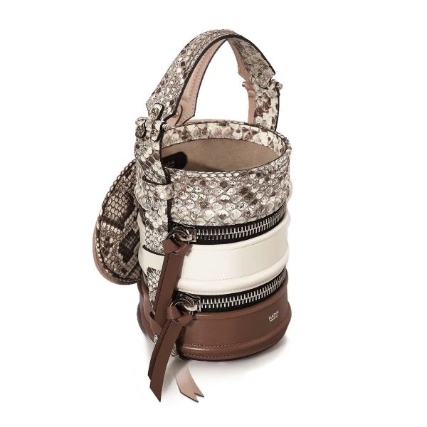 Nasha Mekraksavanich Pinto Exotic | Almond - Nasha Multicolour - Architectural Luxury Bag at Luxury Shoes 