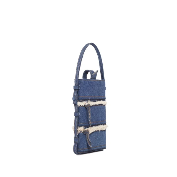 Nasha Mekraksavanich Pinto Phone | Bleached Denim - Nasha Blue - Architectural Luxury Bag at Luxury Shoes 