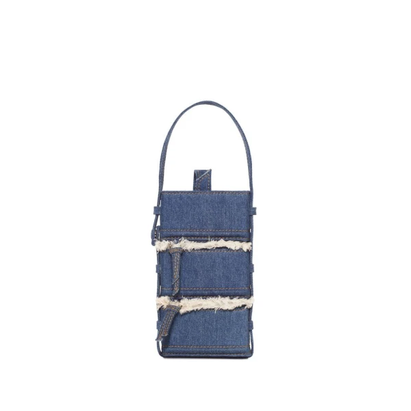 Nasha Mekraksavanich Pinto Phone | Bleached Denim - Nasha Blue - Architectural Luxury Bag at Luxury Shoes 