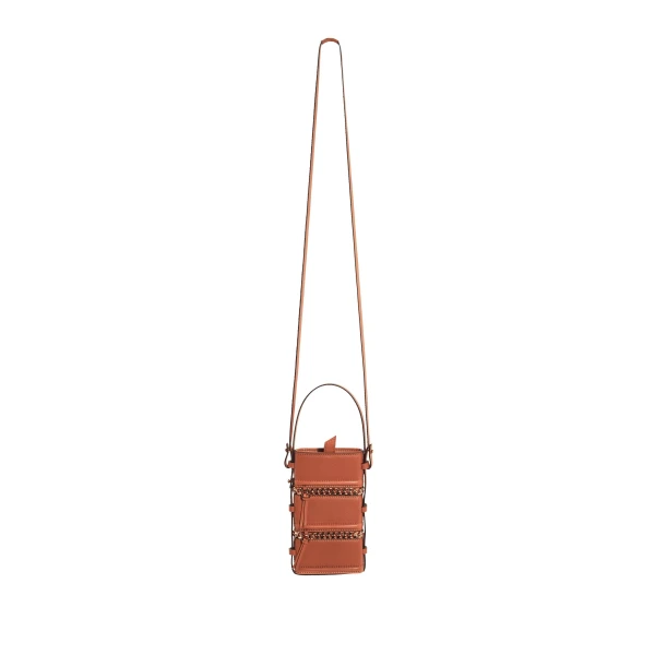 Nasha Mekraksavanich Pinto Phone Chain | Cognac - Nasha Brown - Architectural Luxury Bag at Luxury Shoes 