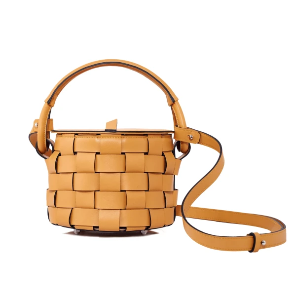 Nasha Mekraksavanich Pinto Play Woven | Honey - Nasha Yellow - Architectural Luxury Bag at Luxury Shoes 