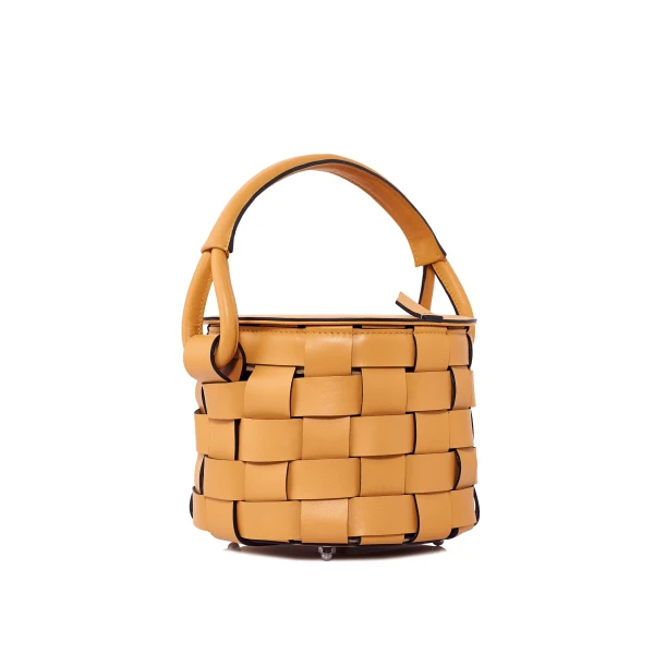 Nasha Mekraksavanich Pinto Play Woven | Honey - Nasha Yellow - Architectural Luxury Bag at Luxury Shoes 