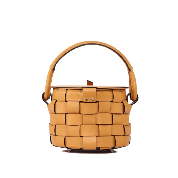 Nasha Mekraksavanich Pinto Play Woven | Honey - Nasha Yellow - Architectural Luxury Bag at Luxury Shoes 