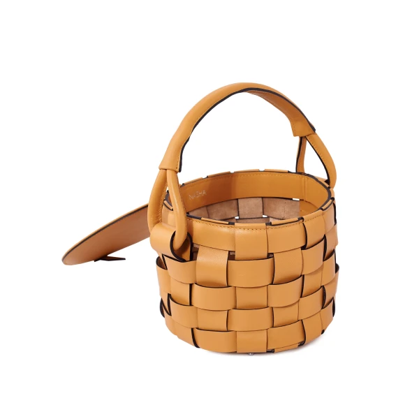 Nasha Mekraksavanich Pinto Play Woven | Honey - Nasha Yellow - Architectural Luxury Bag at Luxury Shoes 