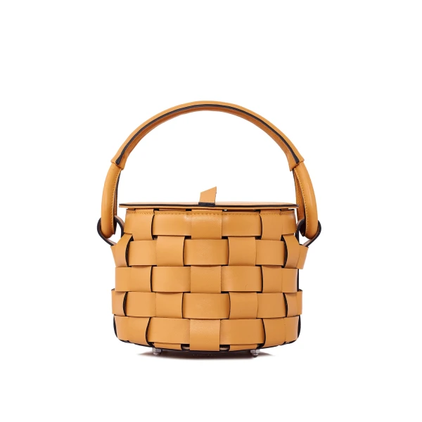 Nasha Mekraksavanich Pinto Play Woven | Honey - Nasha Yellow - Architectural Luxury Bag at Luxury Shoes 