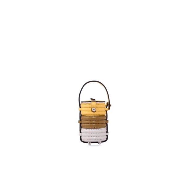 Nasha Mekraksavanich Tiny Pinto Roll | Butter - Nasha Multicolour - Architectural Luxury Bag at Luxury Shoes 