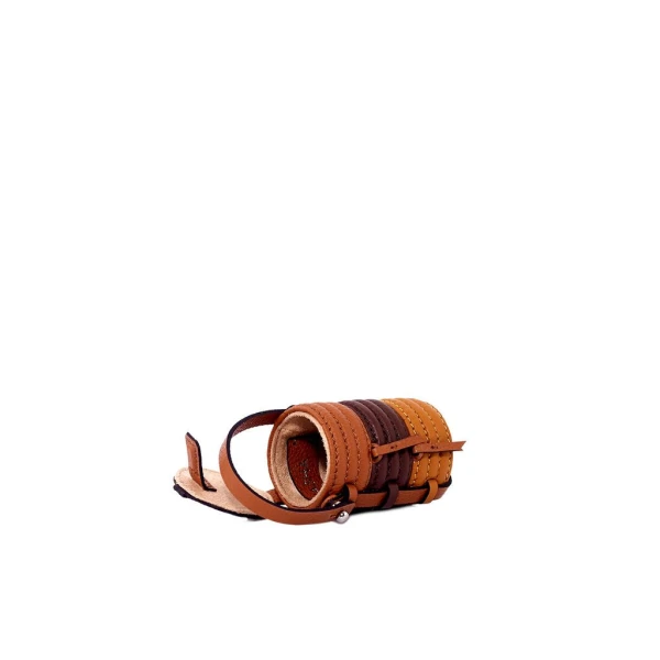 Nasha Mekraksavanich Tiny Pinto Roll | Wood - Nasha Brown - Architectural Luxury Bag at Luxury Shoes 