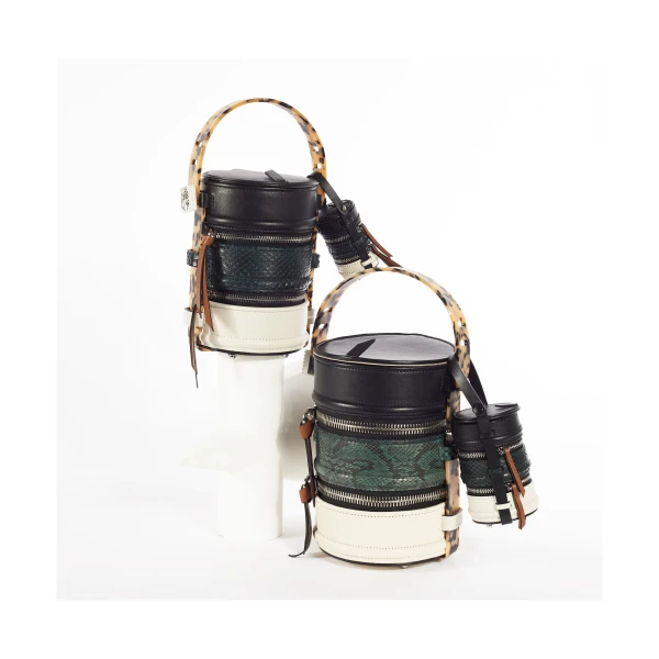 Nasha Mekraksavanich Tiny Pinto | Salad - Nasha Multicolour - Architectural Luxury Bag at Luxury Shoes 