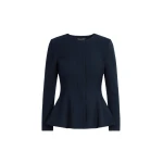 Oscar de la Renta Peplum Wool-Blend Jacket