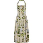 Oscar de la Renta Porcelain Flower Cotton Poplin Halter Dress - Dresses - American Luxury Evening Wear at Luxury Shoes 