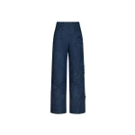 Oscar de la Renta Porcelain Flower Cutout Denim Pant