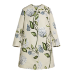Oscar de la Renta Porcelain Flower Faille Coat - Coats - American Luxury Evening Wear at Luxury Shoes 
