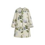 Oscar de la Renta Porcelain Flower Faille Coat