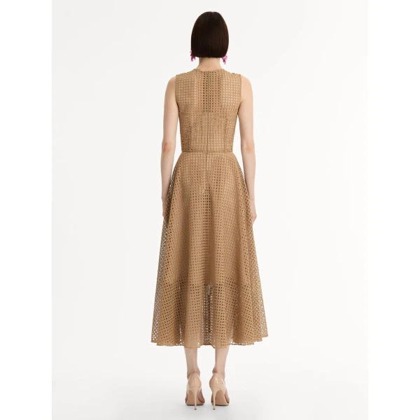Oscar de la Renta Porcelain Flower Lattice Dress - Dresses - American Luxury Evening Wear at Luxury Shoes 