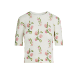 Oscar de la Renta Porcelain Flower-Printed Embroidered Pullover - Knitwear - American Luxury Evening Wear at Luxury Shoes 