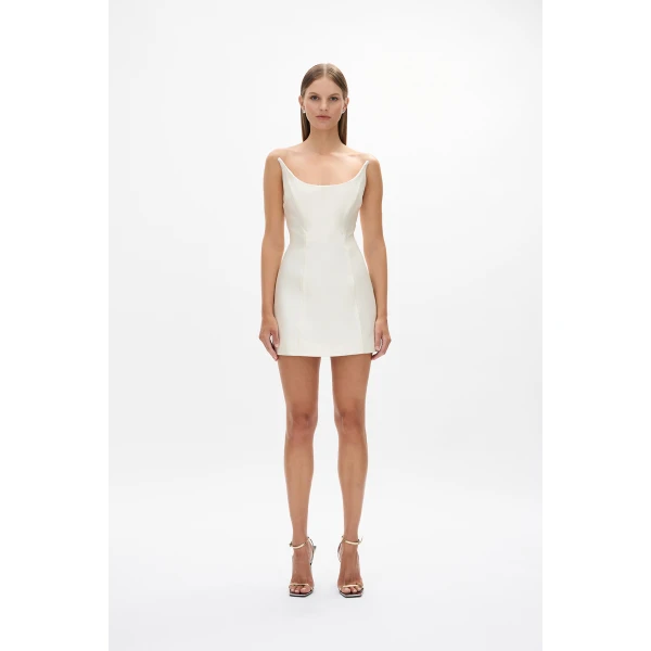 Rachel Gilbert Adeline Mini Dress - Rachel Gilbert Ivory - Australian Luxury Evening Wear at Luxury Shoes 
