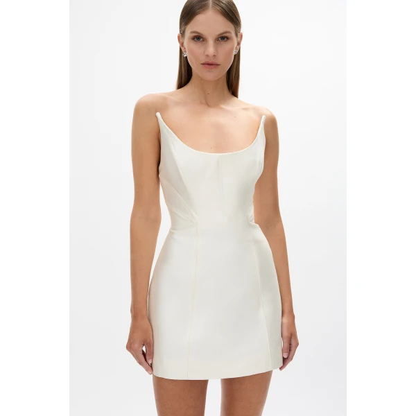 Rachel Gilbert Adeline Mini Dress - Rachel Gilbert Ivory - Australian Luxury Evening Wear at Luxury Shoes 