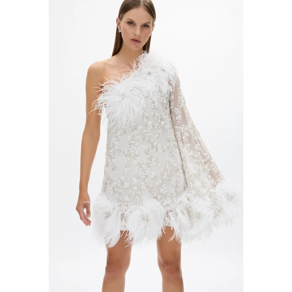 Rachel Gilbert Alby Mini Dress - Rachel Gilbert Ivory - Australian Luxury Evening Wear at Luxury Shoes 