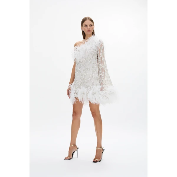 Rachel Gilbert Alby Mini Dress - Rachel Gilbert Ivory - Australian Luxury Evening Wear at Luxury Shoes 