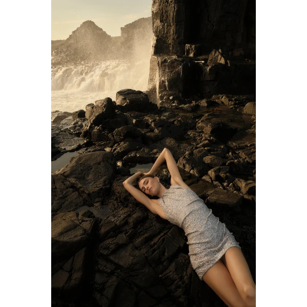 Rachel Gilbert Charlotte Mini Dress - Rachel Gilbert Silver - Australian Luxury Evening Wear at Luxury Shoes 