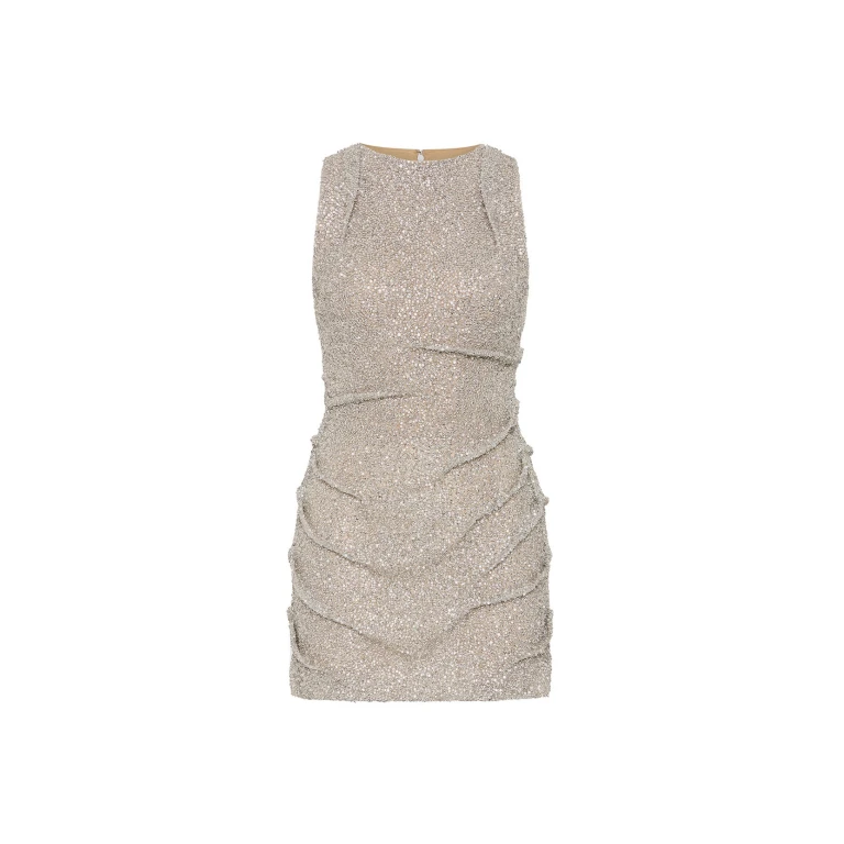 Rachel Gilbert Charlotte Mini Dress - Rachel Gilbert Silver - Australian Luxury Evening Wear at Luxury Shoes 