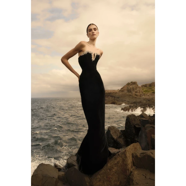 Rachel Gilbert Claudine Gown - Rachel Gilbert Black - Australian Luxury Evening Wear at Luxury Shoes 