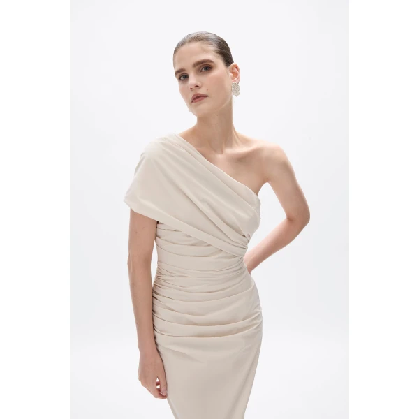 Rachel Gilbert Clay Dress - Rachel Gilbert Beige - Australian Luxury Evening Wear at Luxury Shoes 