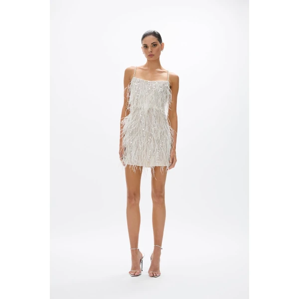 Rachel Gilbert Cynthia Mini Dress - Rachel Gilbert Ivory - Australian Luxury Evening Wear at Luxury Shoes 