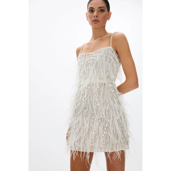 Rachel Gilbert Cynthia Mini Dress - Rachel Gilbert Ivory - Australian Luxury Evening Wear at Luxury Shoes 