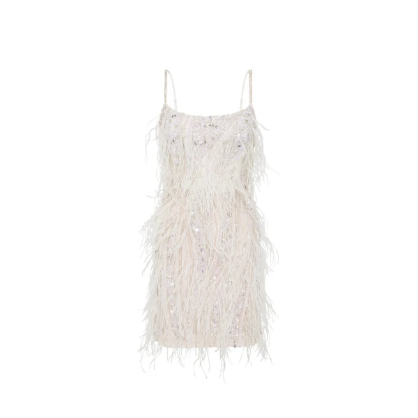 Rachel Gilbert Cynthia Mini Dress - Rachel Gilbert Ivory - Australian Luxury Evening Wear at Luxury Shoes 