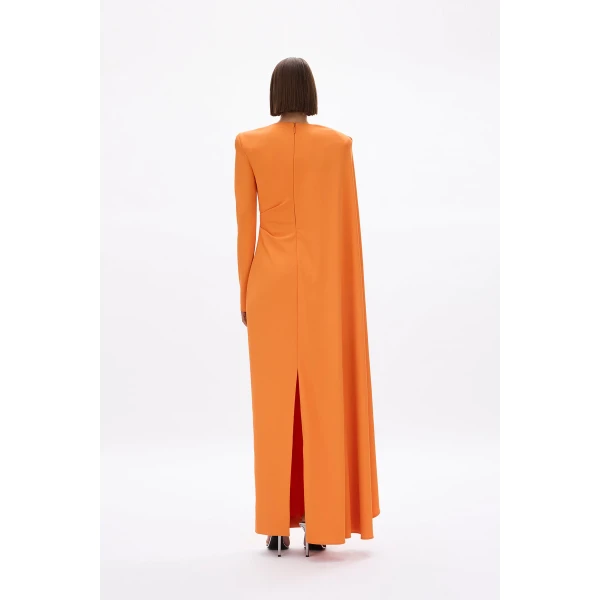 Rachel Gilbert Dion Cape Gown - Rachel Gilbert Orange - Australian Luxury Evening Wear at Luxury Shoes 