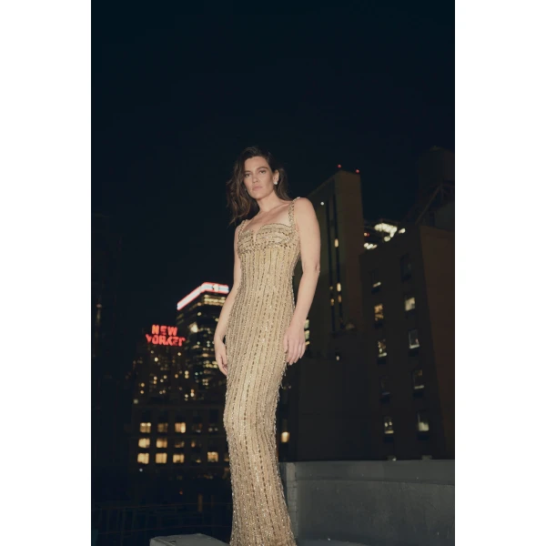 Rachel Gilbert Florentine Gown - Rachel Gilbert Gold - Australian Luxury Evening Wear at Luxury Shoes 