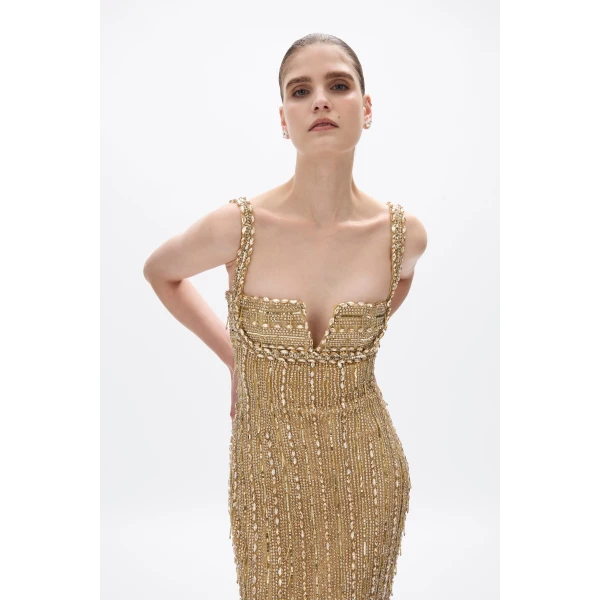 Rachel Gilbert Florentine Gown - Rachel Gilbert Gold - Australian Luxury Evening Wear at Luxury Shoes 