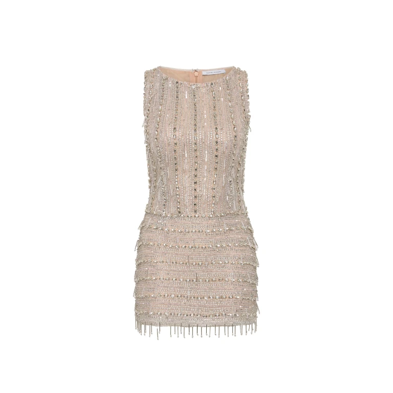 Rachel Gilbert Florentine Mini Dress - Rachel Gilbert Silver - Australian Luxury Evening Wear at Luxury Shoes 