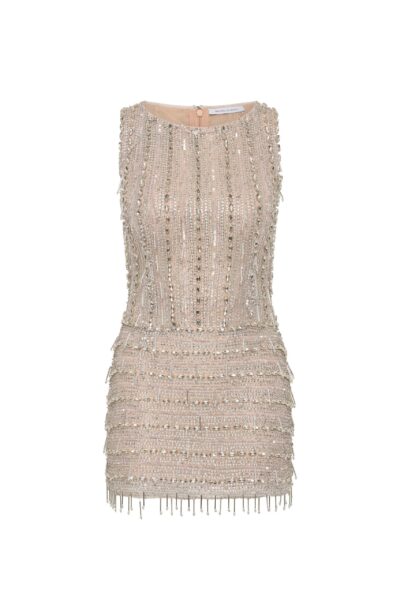 Rachel Gilbert Florentine Mini Dress - Rachel Gilbert Silver - Australian Luxury Evening Wear at Luxury Shoes 