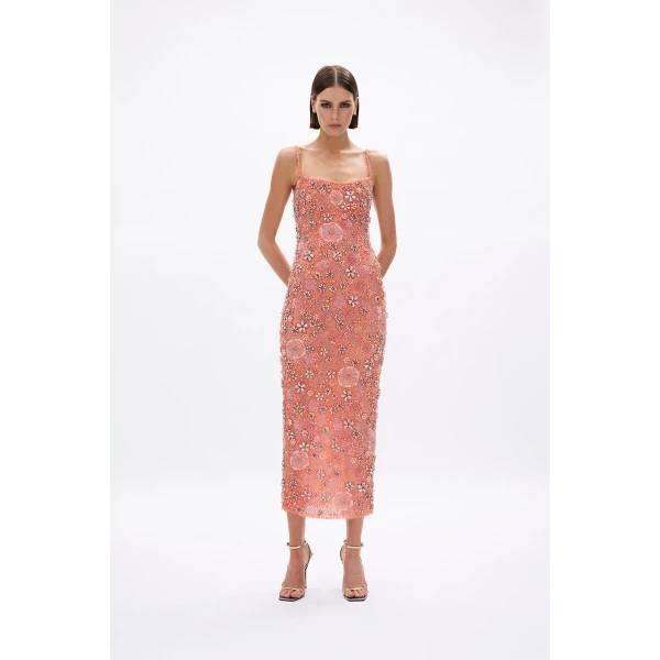Rachel Gilbert Francesca Flower Gown - Rachel Gilbert Orange - Australian Luxury Evening Wear at Luxury Shoes 