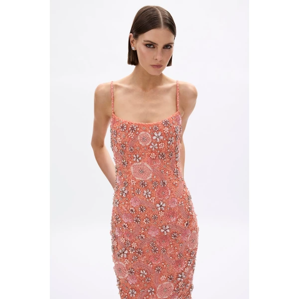 Rachel Gilbert Francesca Flower Gown - Rachel Gilbert Orange - Australian Luxury Evening Wear at Luxury Shoes 